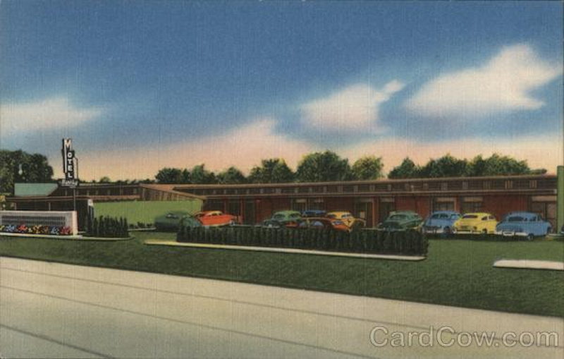 Drake Motel (Dunes Motel) - Vintage Postcard